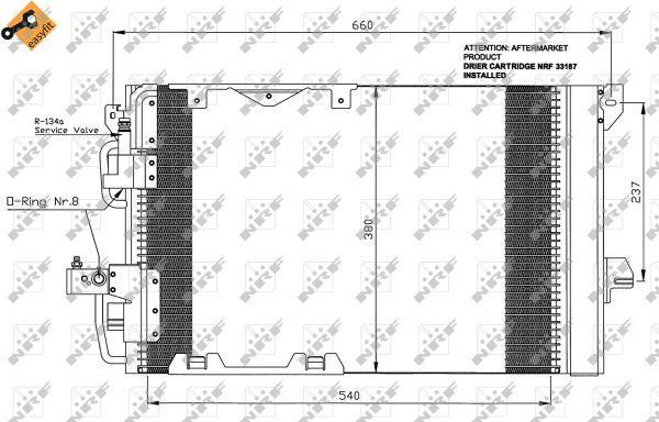 Condensador, aire acondicionado NRF B.V. ref. 35416