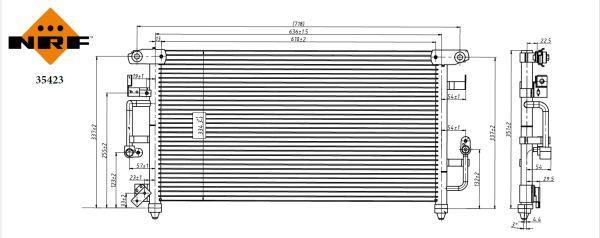 Condensador, aire acondicionado NRF B.V. ref. 35423