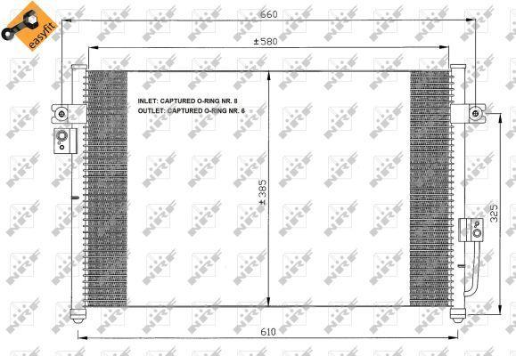 Condensador, aire acondicionado NRF B.V. ref. 35426