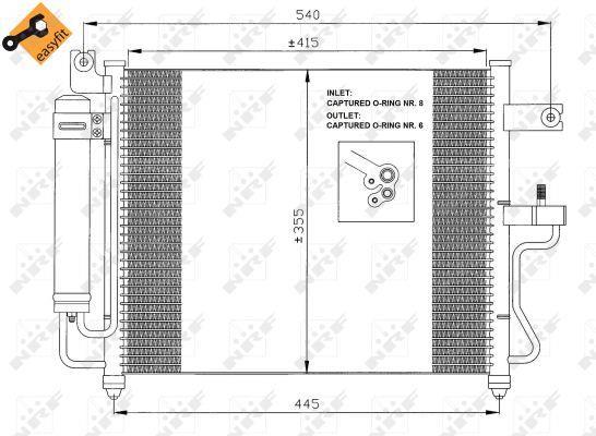 Condensador, aire acondicionado NRF B.V. ref. 35428