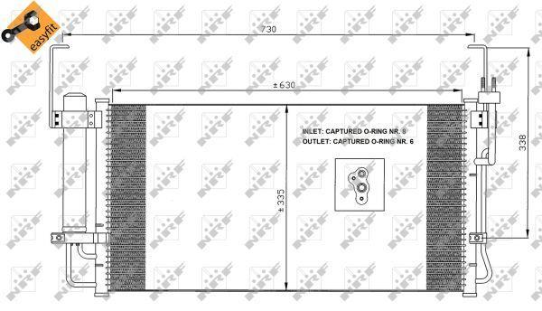 Condensador de climatização NRF B.V. ref. 35429