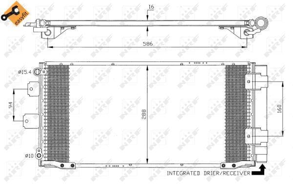 Condensador, aire acondicionado NRF B.V. ref. 35436