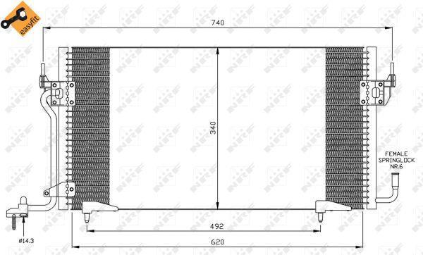 Condensador de climatização NRF B.V. ref. 35439
