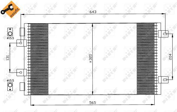 Condensador de climatização NRF B.V. ref. 35442