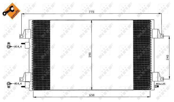 Condensador de climatização NRF B.V. ref. 35447