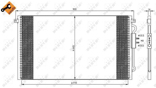 Condensador, aire acondicionado NRF B.V. ref. 35448