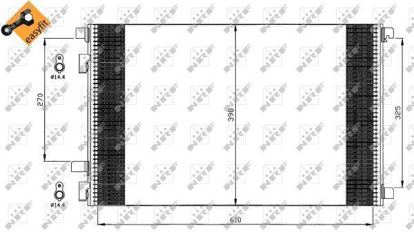 Condenseur, climatisation (Radiateur de climatisation) NRF B.V. ref. 35449