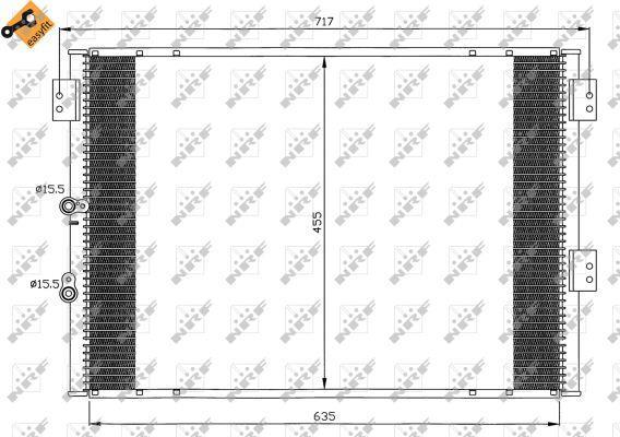 Condensador, aire acondicionado NRF B.V. ref. 35461