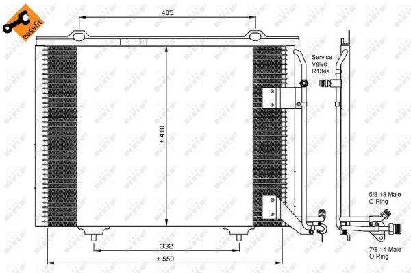 Condensador de climatização NRF B.V. ref. 35463