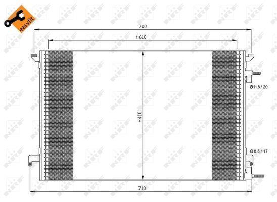 Condensador, aire acondicionado NRF B.V. ref. 35467