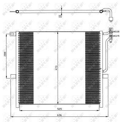 Condensador de climatização NRF B.V. ref. 35468