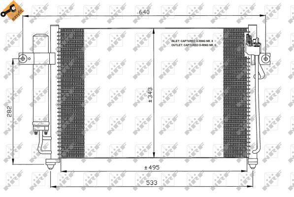 Condensador, aire acondicionado NRF B.V. ref. 35475