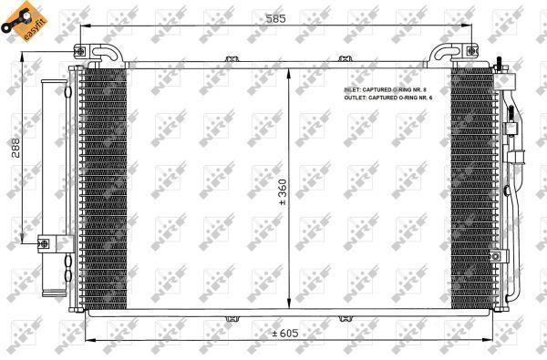 Condensador de climatização NRF B.V. ref. 35477