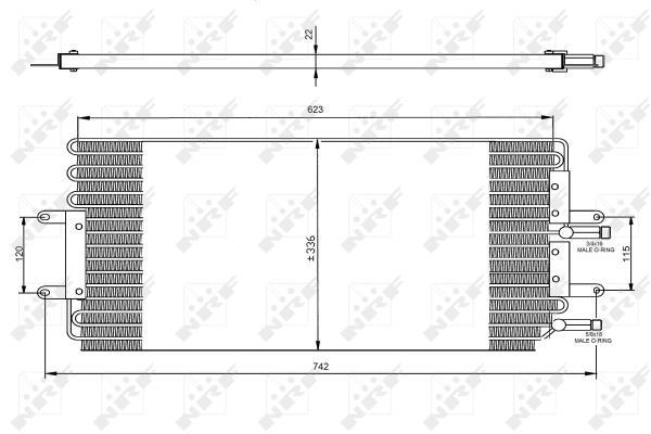 Condenseur, climatisation (Radiateur de climatisation) NRF B.V. ref. 35479