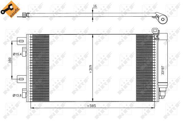 Condensador, aire acondicionado NRF B.V. ref. 35481