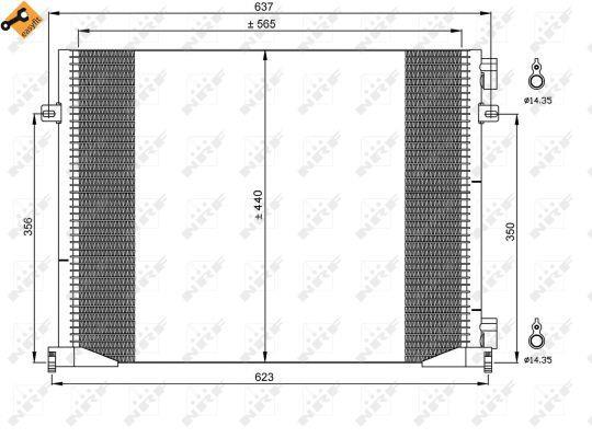 Condensador, aire acondicionado NRF B.V. ref. 35482