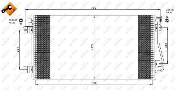 Condensador, aire acondicionado NRF B.V. ref. 35484