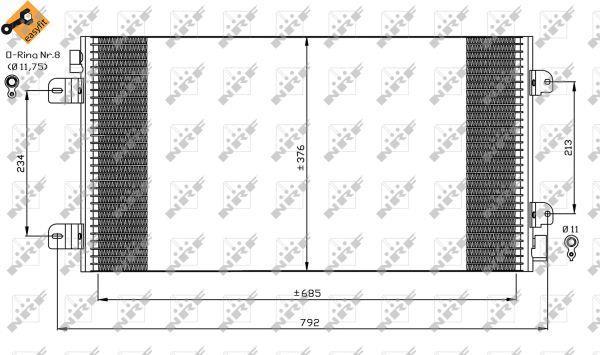 Condensador, aire acondicionado NRF B.V. ref. 35485