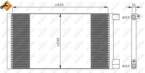 Condensador de climatização NRF B.V. ref. 35487