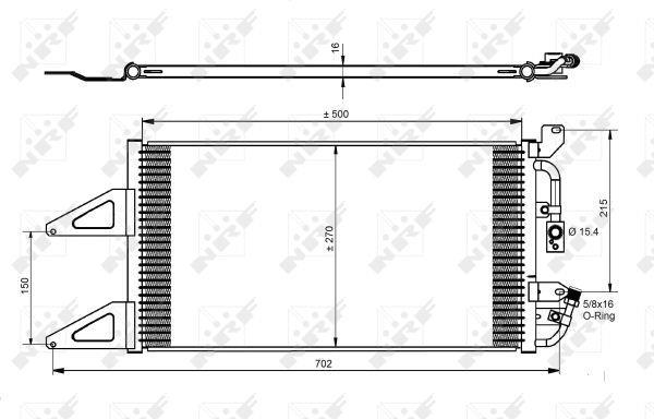 Condenseur, climatisation (Radiateur de climatisation) NRF B.V. ref. 35489