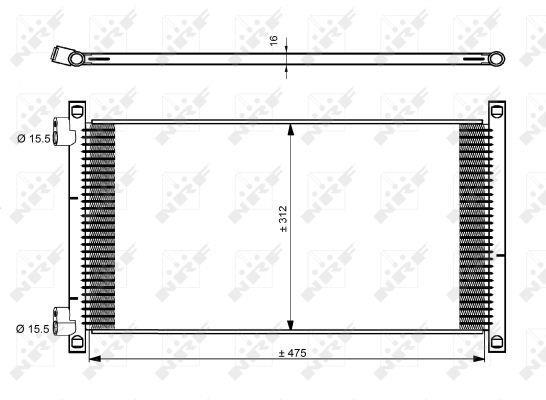 Condensador de climatização NRF B.V. ref. 35490