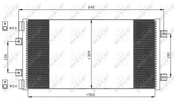 Condensador, aire acondicionado NRF B.V. ref. 35492