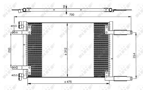 Condensador de climatização NRF B.V. ref. 35493