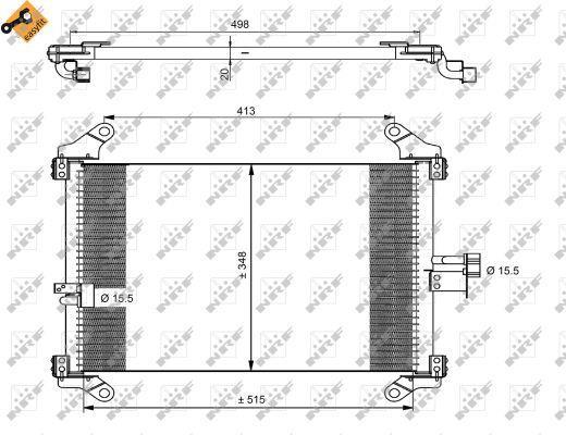 Condensador, aire acondicionado NRF B.V. ref. 35494