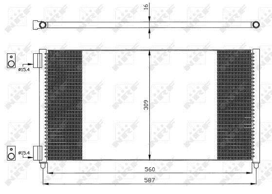 Condensador de climatização NRF B.V. ref. 35496