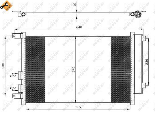 Condensador, aire acondicionado NRF B.V. ref. 35499
