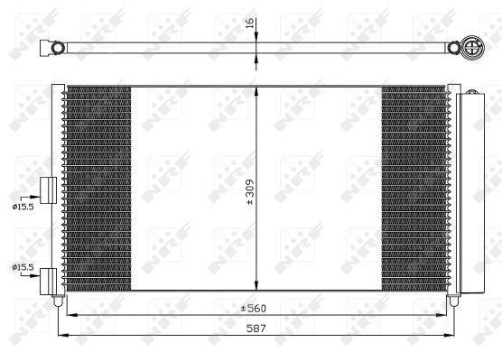 Condensador, aire acondicionado NRF B.V. ref. 35500