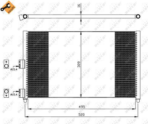 Condensador, aire acondicionado NRF B.V. ref. 35502