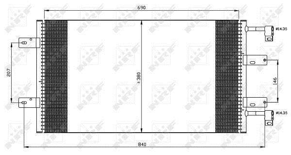 Condensador, aire acondicionado NRF B.V. ref. 35505