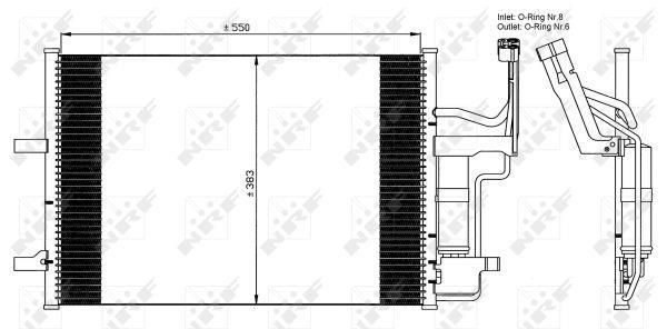 Condensador, aire acondicionado NRF B.V. ref. 35508