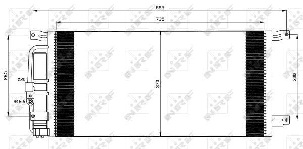 Condensador, aire acondicionado NRF B.V. ref. 35509