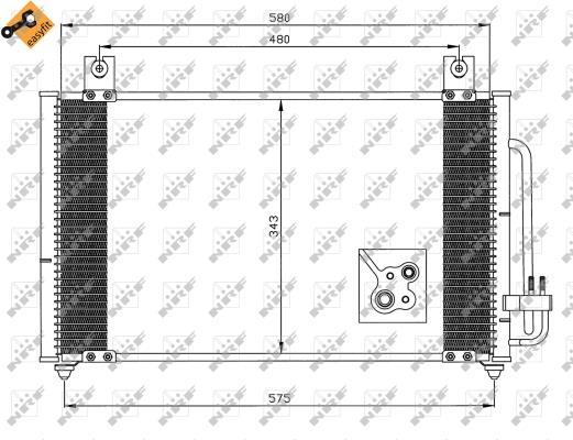 Condenseur, climatisation (Radiateur de climatisation) NRF B.V. 35511