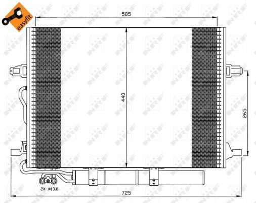 Condenseur, climatisation (Radiateur de climatisation) NRF B.V. 35517