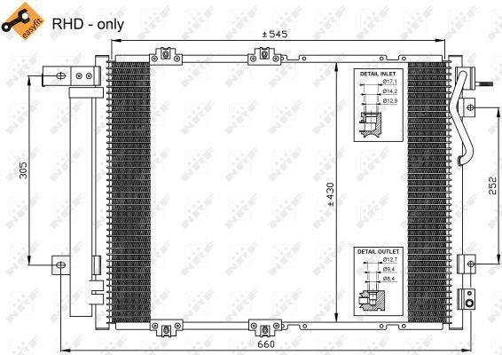 Condensador de climatização NRF B.V. ref. 35519