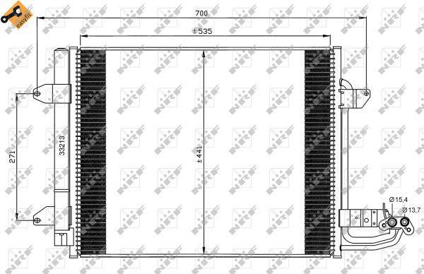 Condensador, aire acondicionado NRF B.V. ref. 35521