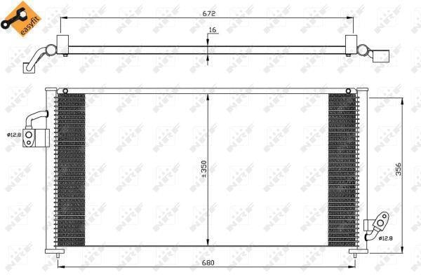 Condensador de climatização NRF B.V. ref. 35523
