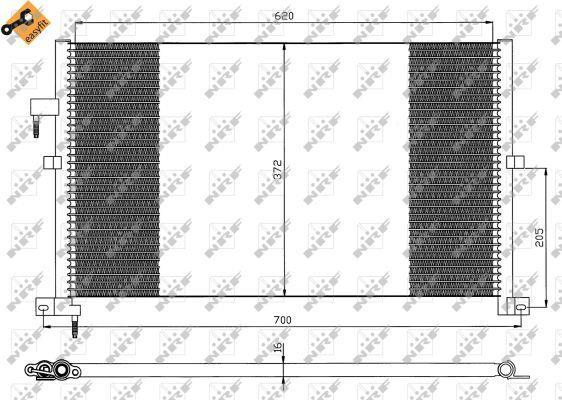 Condensador, aire acondicionado NRF B.V. ref. 35525