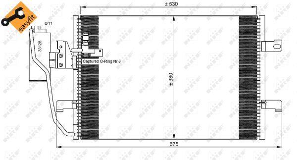Condensador, aire acondicionado NRF B.V. ref. 35527