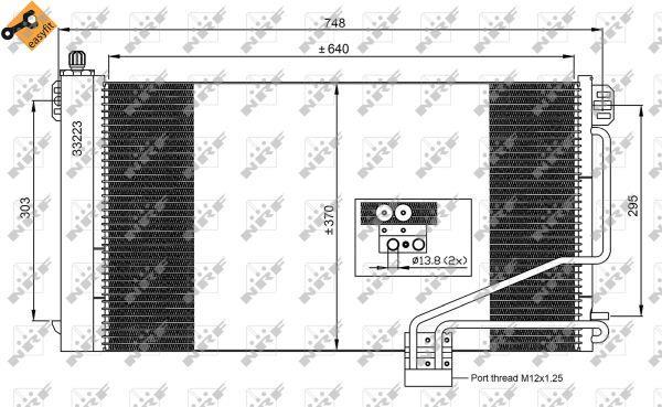 Condensador, aire acondicionado NRF B.V. ref. 35535