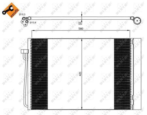 Condensador, aire acondicionado NRF B.V. ref. 35537
