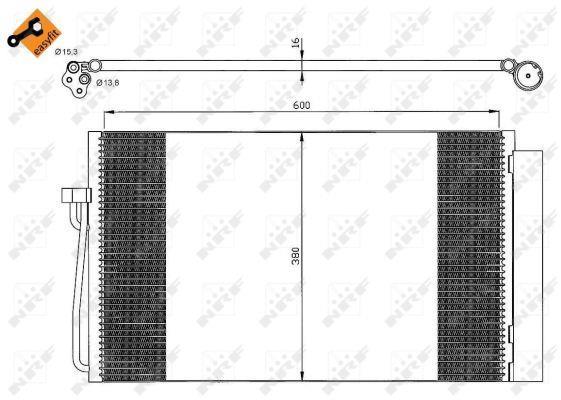 Condensador, aire acondicionado NRF B.V. ref. 35538