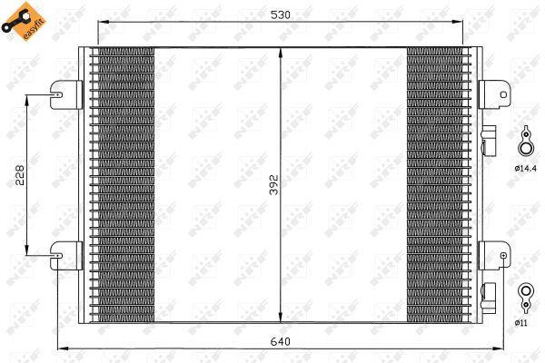 Condensador, aire acondicionado NRF B.V. ref. 35542