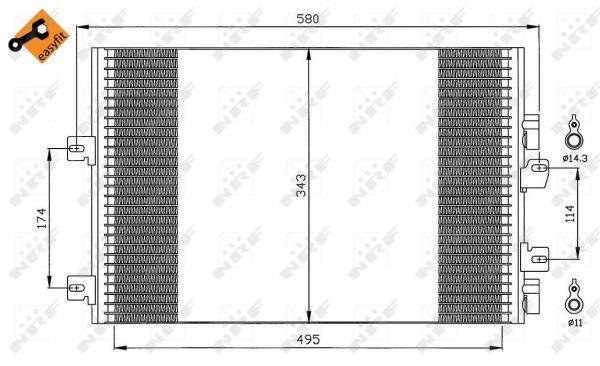 Condensador, aire acondicionado NRF B.V. ref. 35543