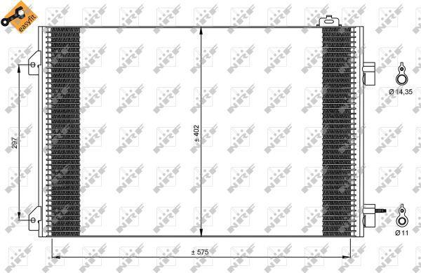 Condensador, aire acondicionado NRF B.V. ref. 35545