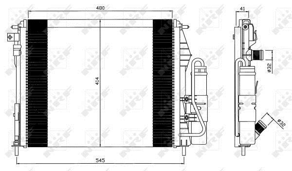 Condensador, aire acondicionado NRF B.V. ref. 35547