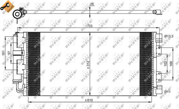 Condensador, aire acondicionado NRF B.V. ref. 35548